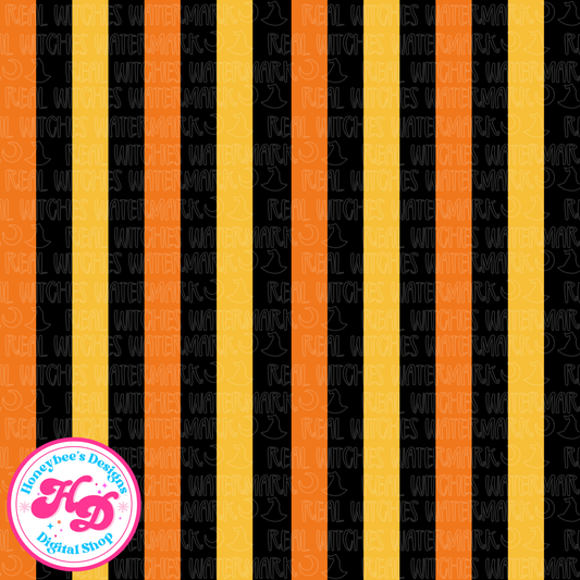 Halloween Black Stripes COORD Halloween Seamless