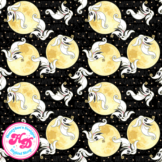 NBC Ghost Pups Halloween Seamless