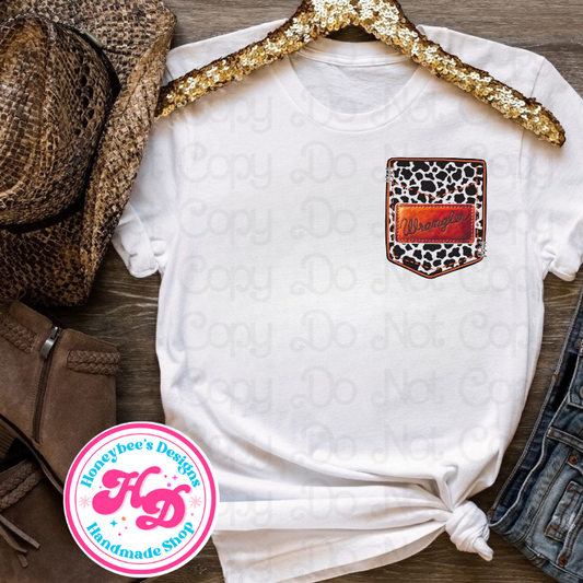 Wrangler cow pocket Western T-Shirts