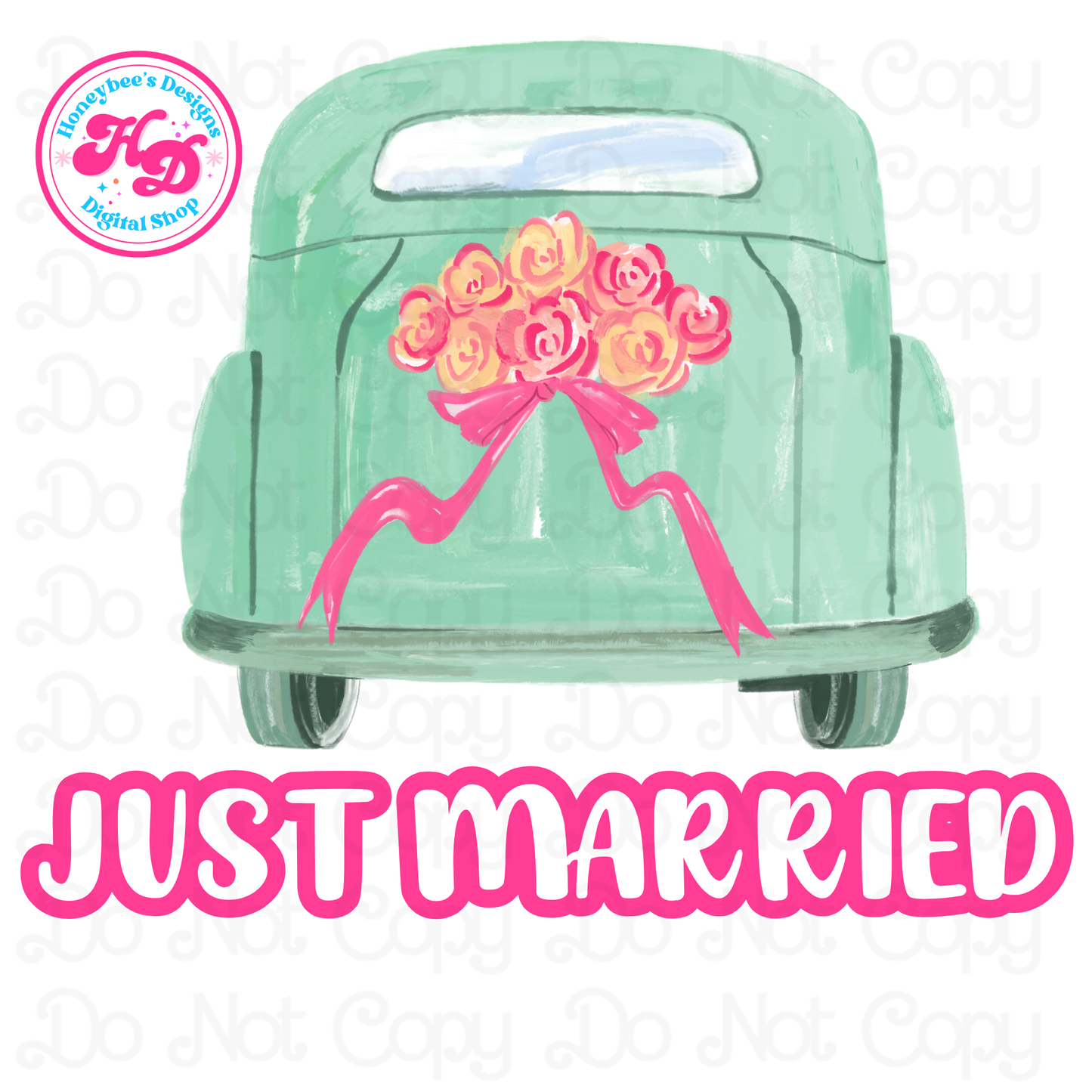 Just Married Preppy PNG