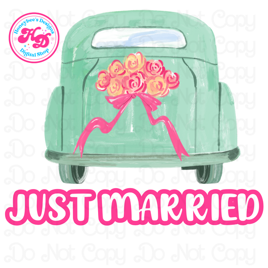 Just Married Preppy PNG