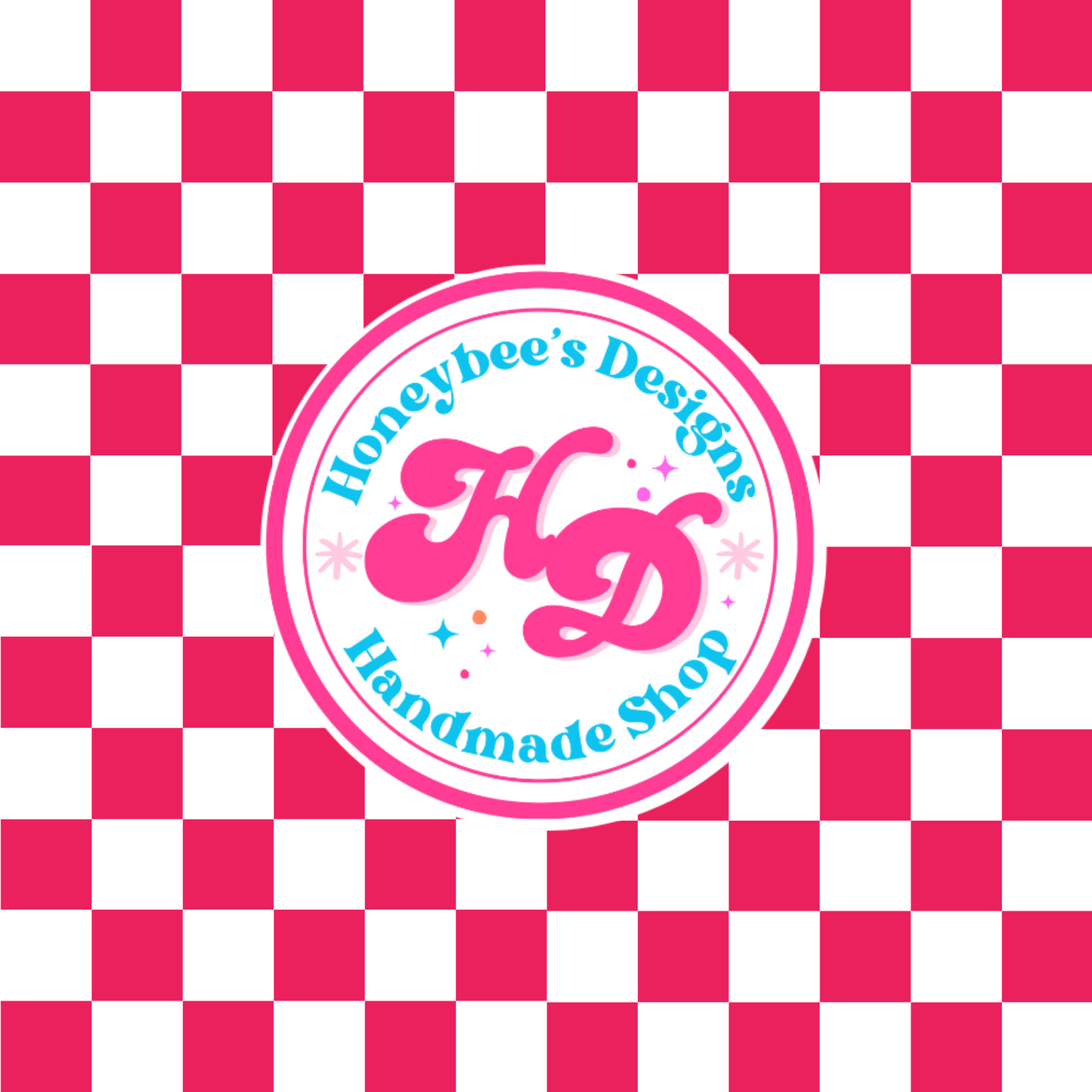 Hot Pink/White Checkered