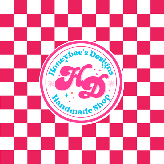 Hot Pink/White Checkered