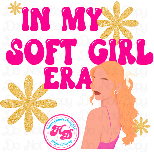 In my Soft Girl Era Blonde Preppy PNG