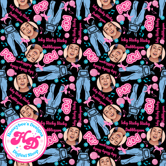 MR icky sticky bubblegum overalls Black