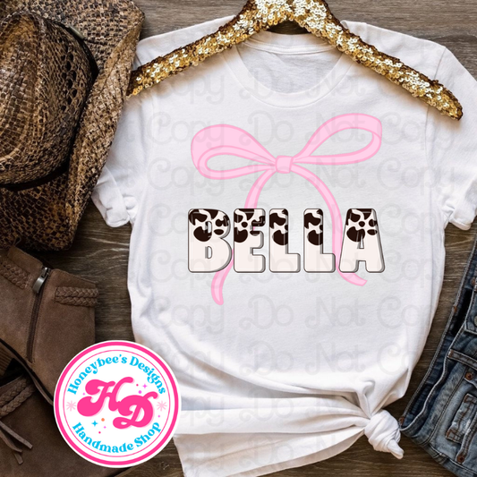 Kids Name Cow Western T-Shirts