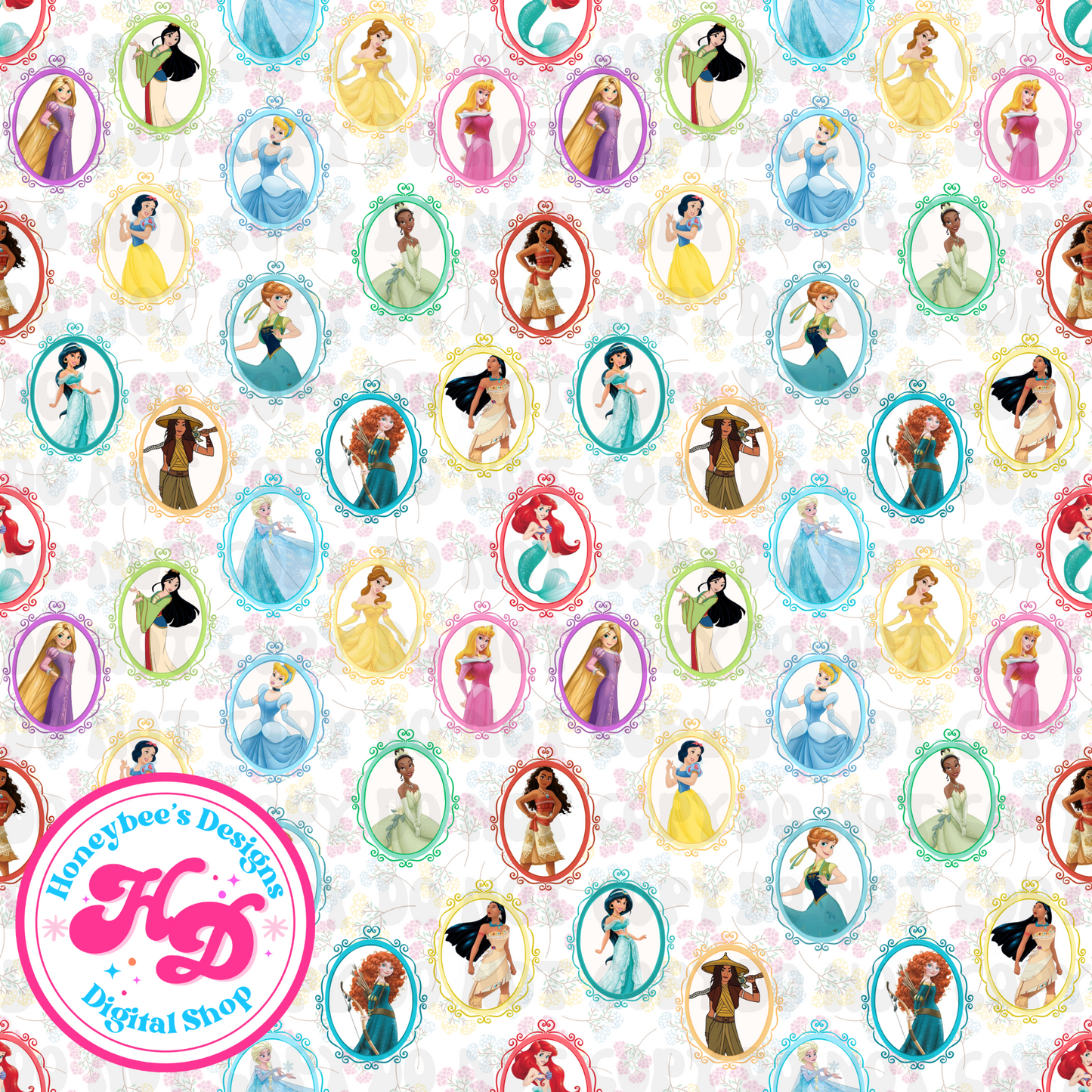 Princesses Floral Frames