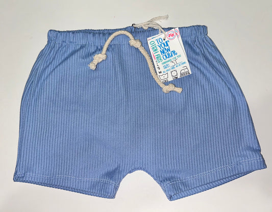 Boys 3T light blue ribbed comfy shorts