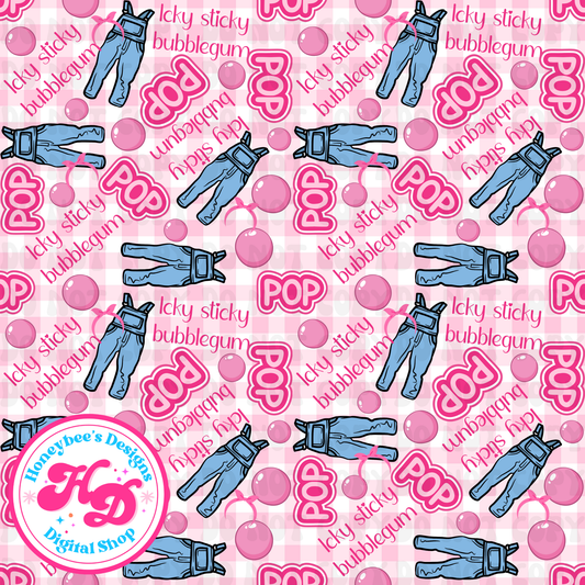 MR overalls pink checkered