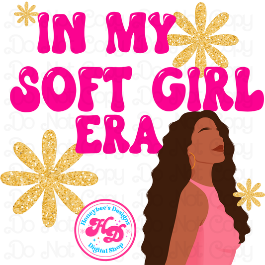In my Soft Girl Era Brunette Preppy PNG