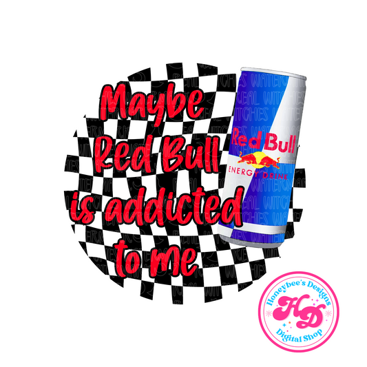 RedBull Addiction Checkered PNG