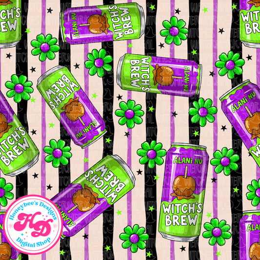 Witch’s Brew Flowers Halloween Seamless