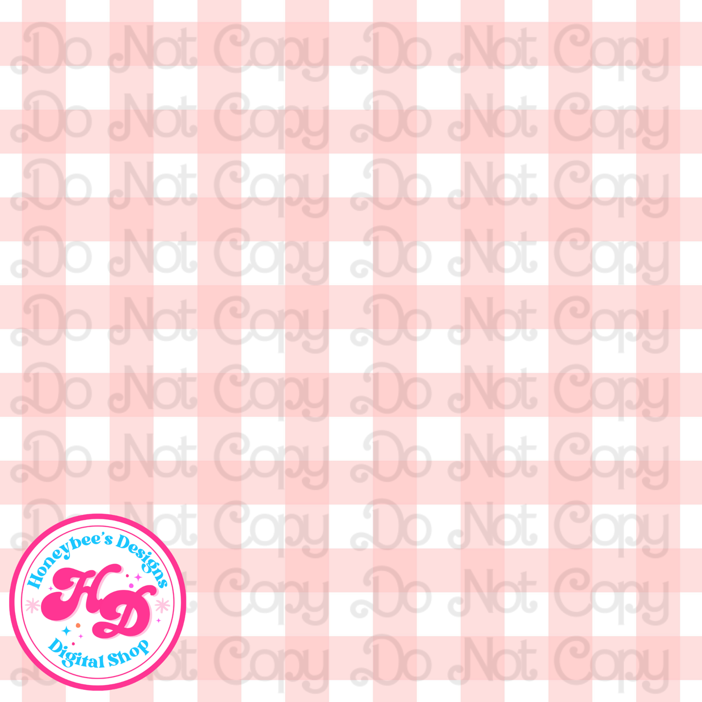 Doll Gingham Daisies Seamless