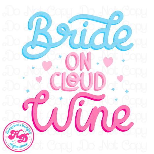 Bride on Cloud Wine Preppy PNG