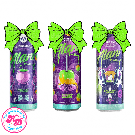 Witch’s Brew BRAND green Bows Halloween PNG