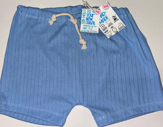 Boys 4T blue ribbed comfy shorts