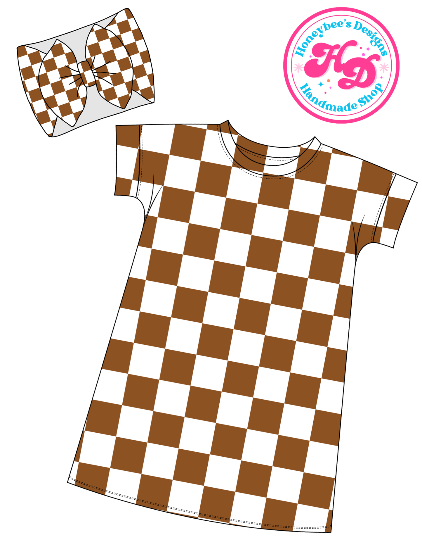 Brown/White Checkered
