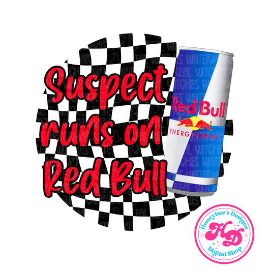 Suspect runs on RedBull Checkered PNG
