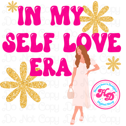 In my Self Love Era Brunette Preppy PNG