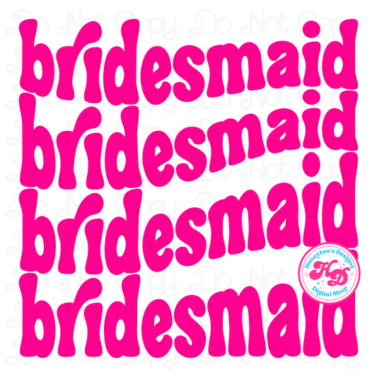 Bridesmaid Pink Preppy PNG