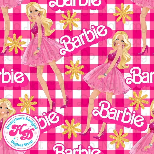 Doll pink gingham dress