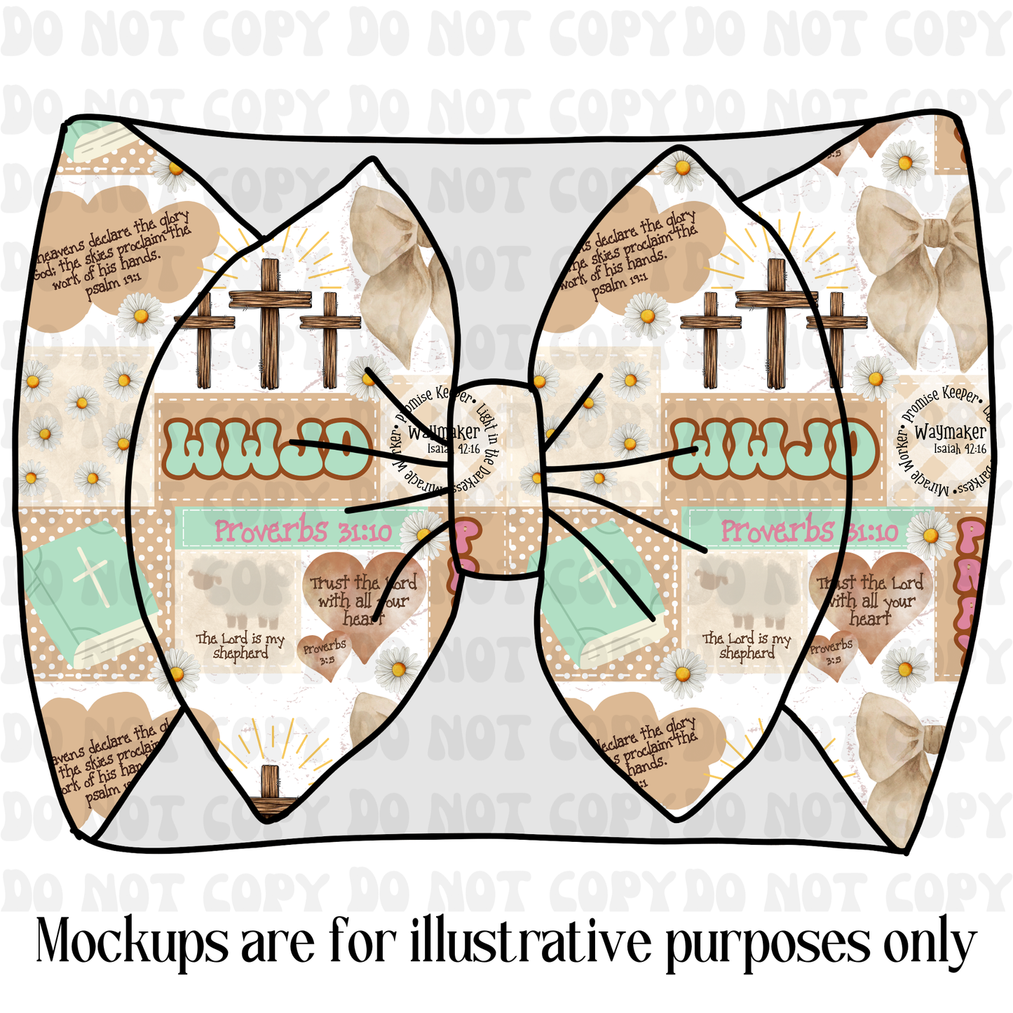 WWJD Muted Patchwork Color Eggshell