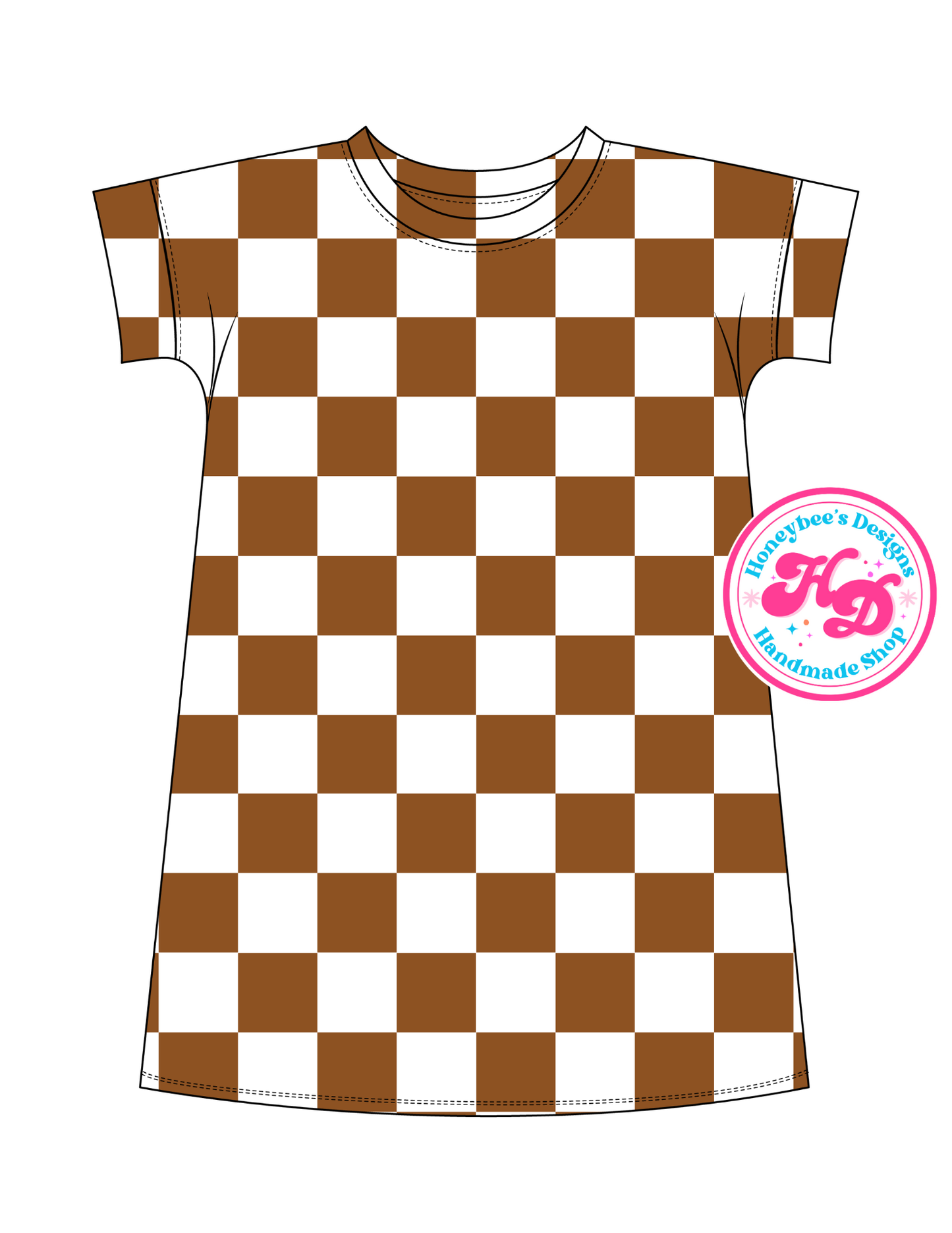 Brown/White Checkered