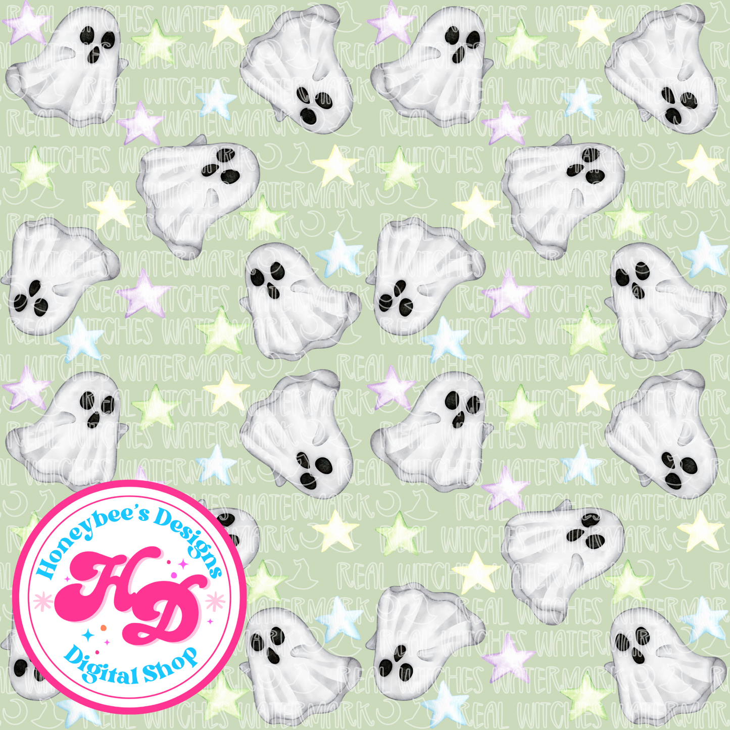 Green Ghosties Halloween