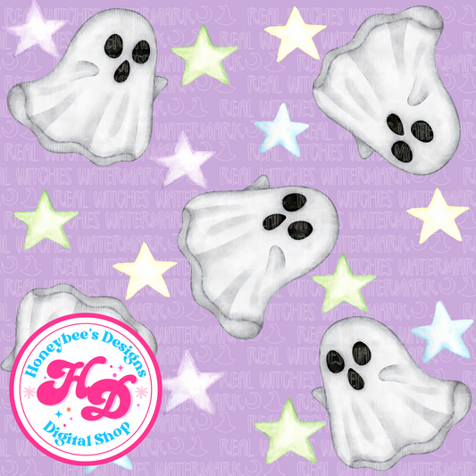 Purple Ghosties Halloween