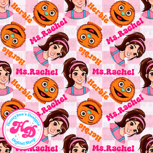 MR and Herbie pink checkered