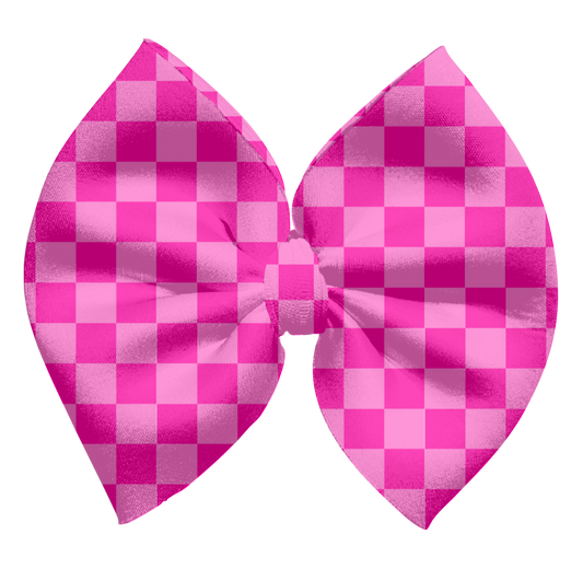Pink/Pink Checkered Bows
