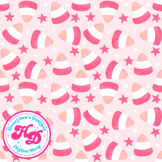 Pink Candy Corn Halloween