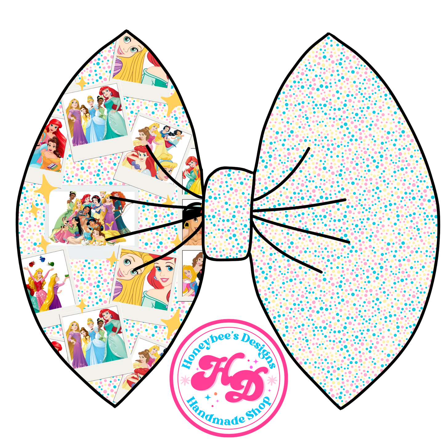 Princess confetti bows