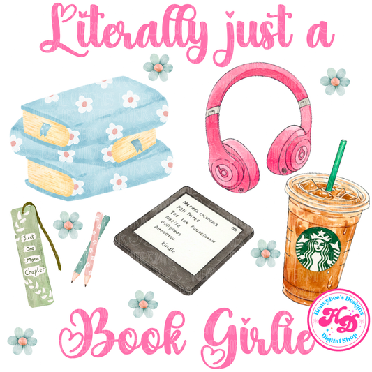 Literally just a book girlie Book PNG