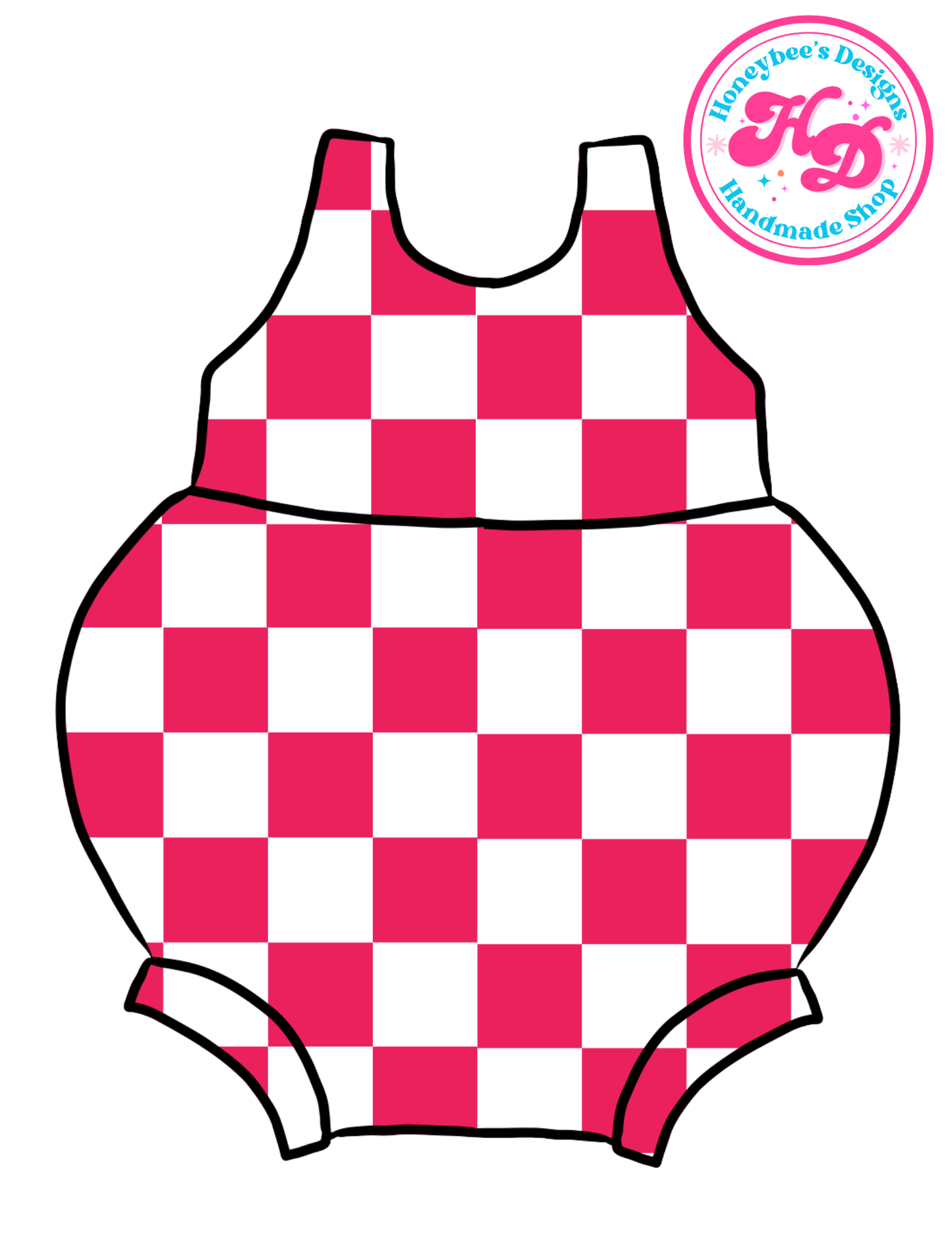 Hot Pink/White Checkered