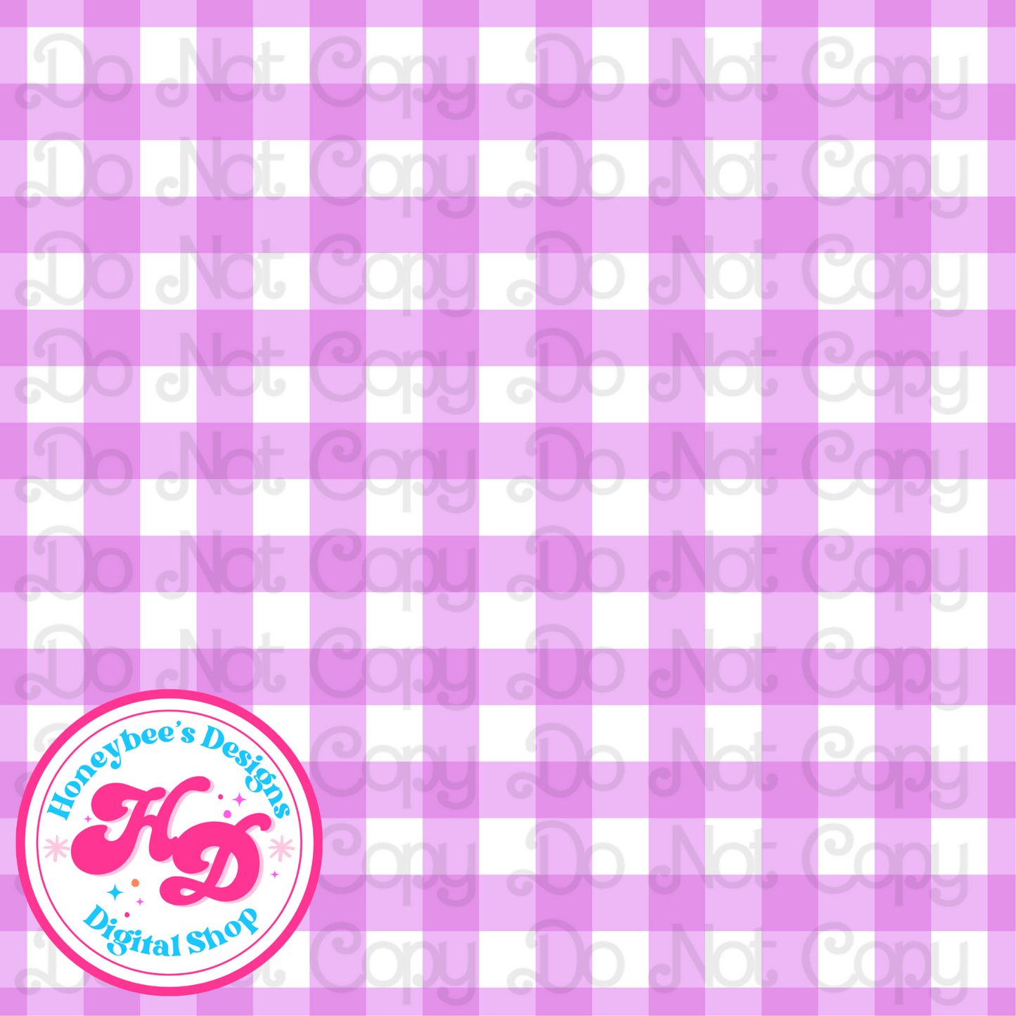 Doll Gingham Daisies Seamless