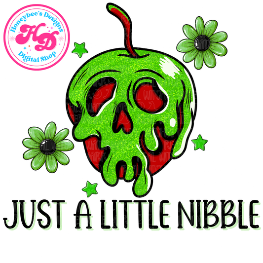 Glittery Apple Just a little nibble PNG