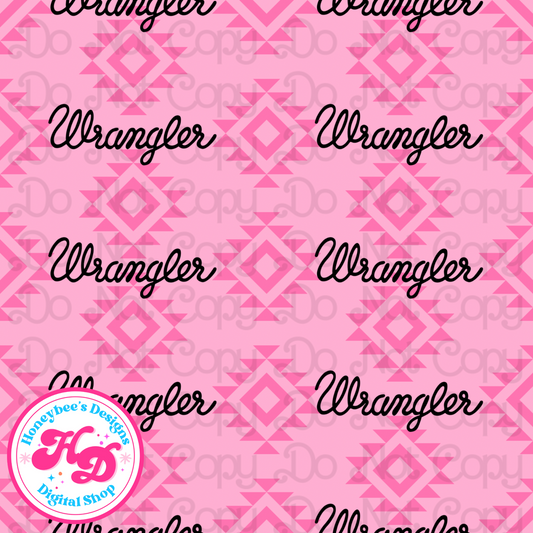 Pink Wrangler Aztec Western Drop