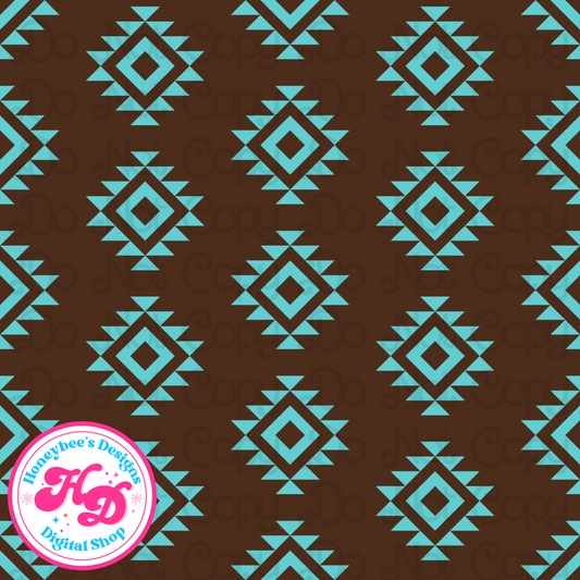 Brown Aztec Western Drop