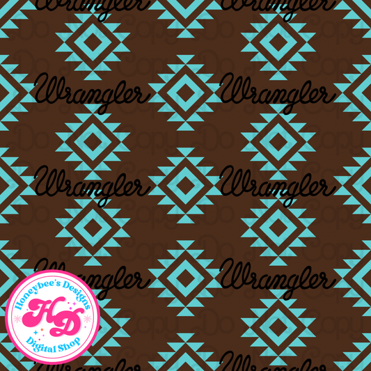 Brown Wrangler Aztec Western Drop